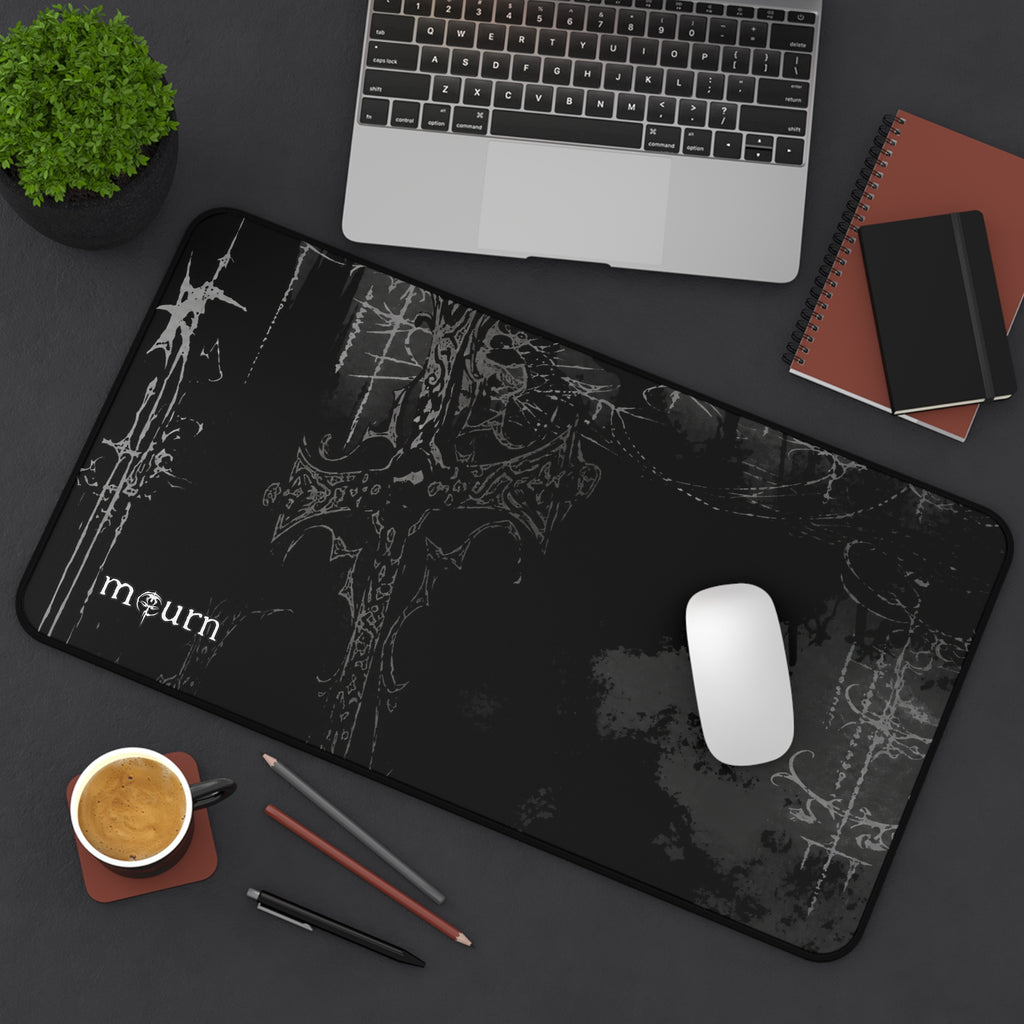 "Mourn" Gothic Black Desk Mat