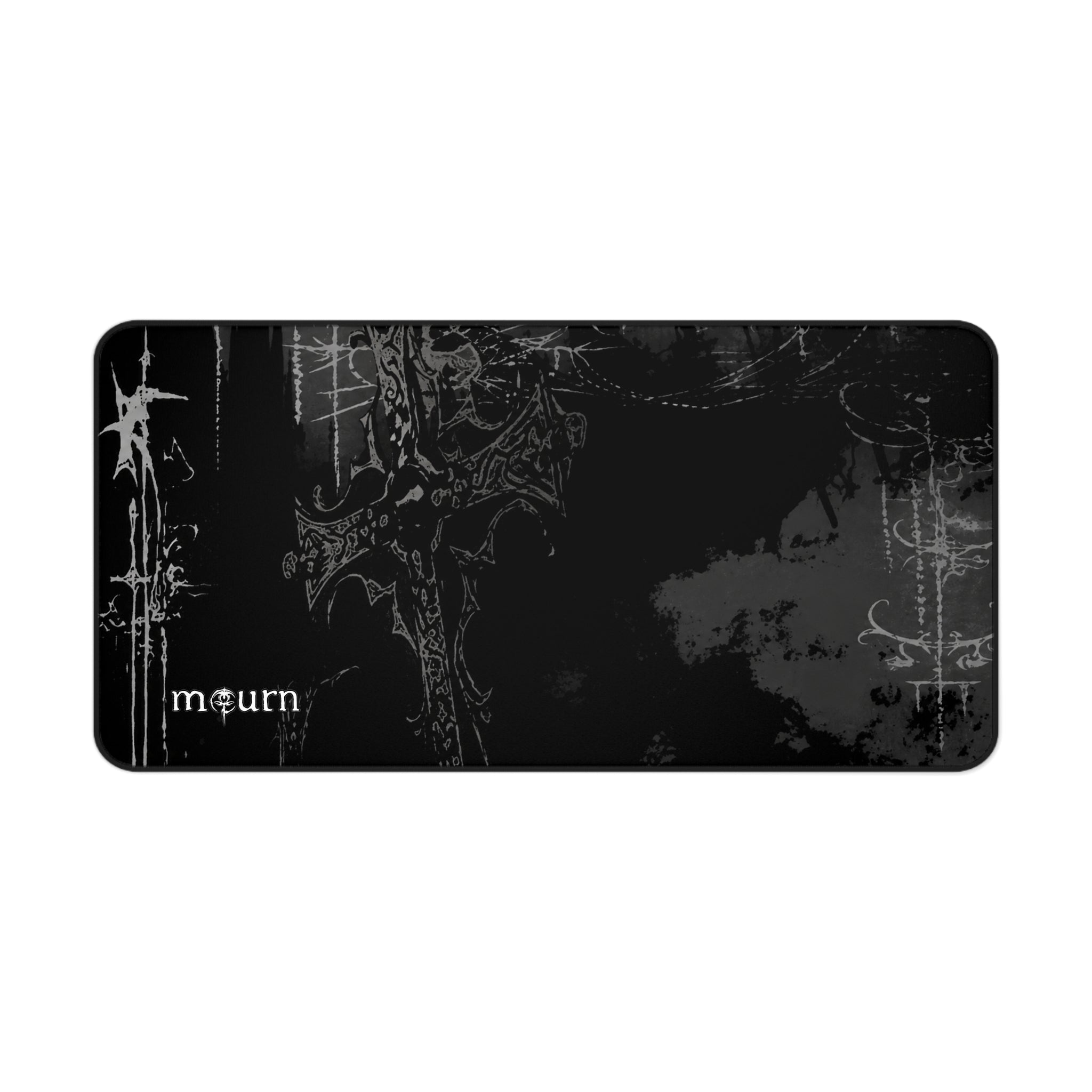 "Mourn" Gothic Black Desk Mat