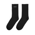 "Mourn" Black Padded Crew Socks