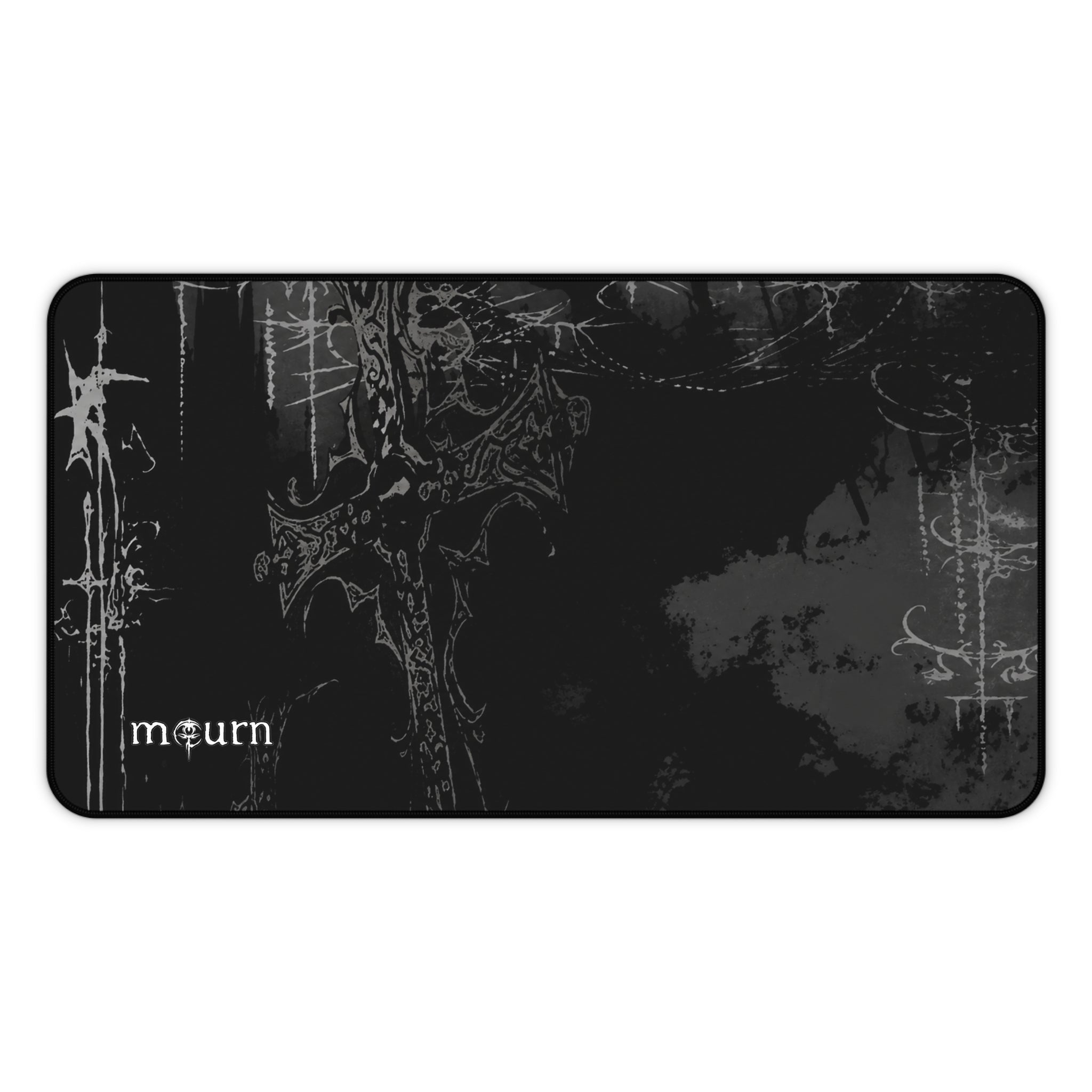 "Mourn" Gothic Black Desk Mat