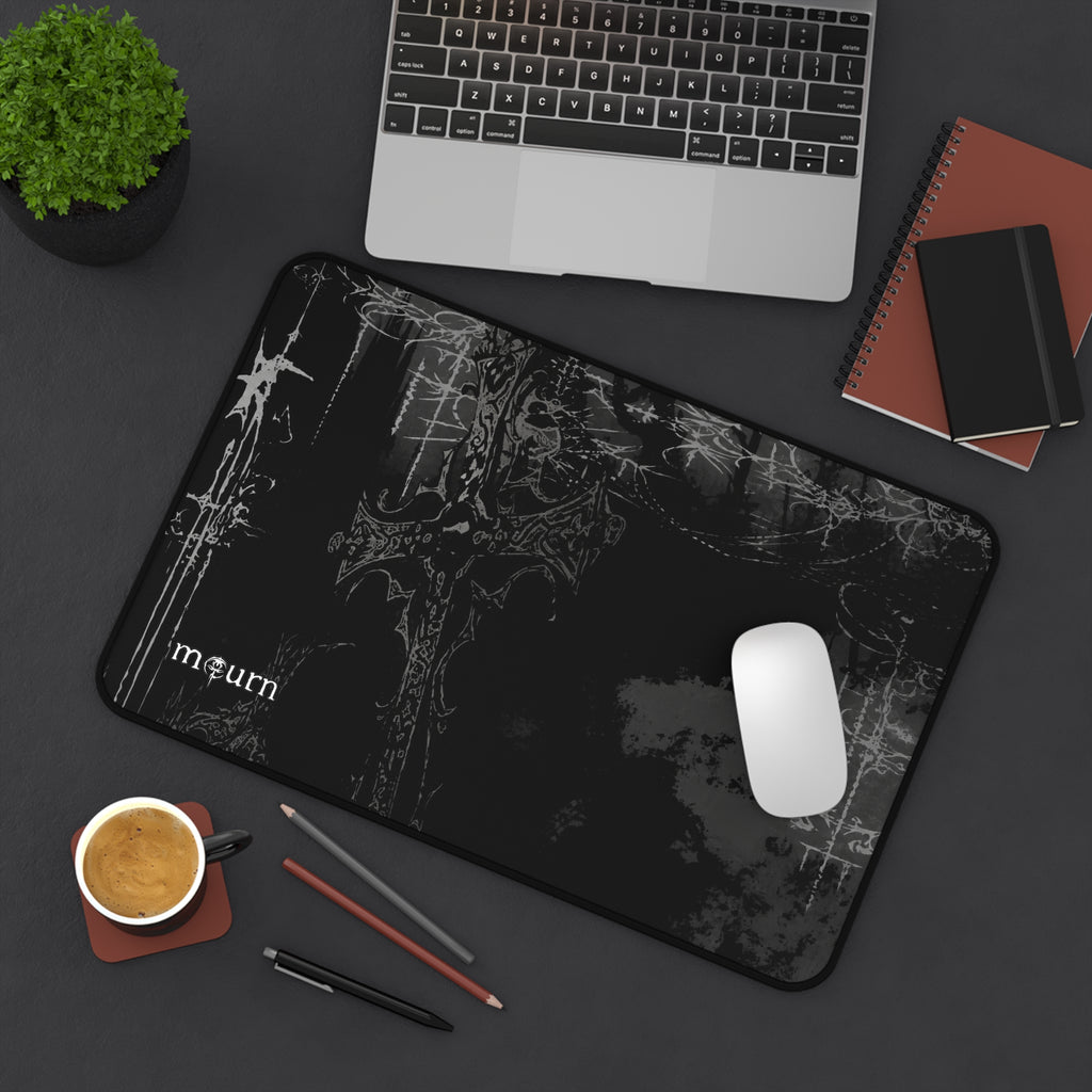 "Mourn" Gothic Black Desk Mat